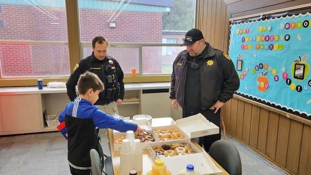 Donuts with officers