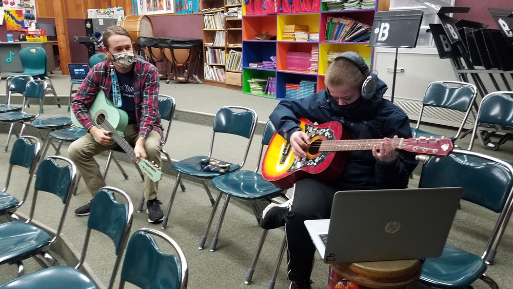 Students Learning West-African Rhythms