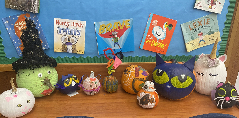 These Cute Halloween Pumpkins can be found in our Librarian’s pumpkin patch!