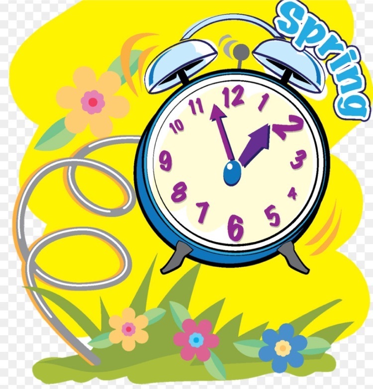 Daylight savings time begins today...don’t forget to set your clocks ahead one hour !