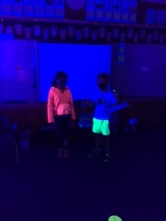 Look how our clothes glowed!!