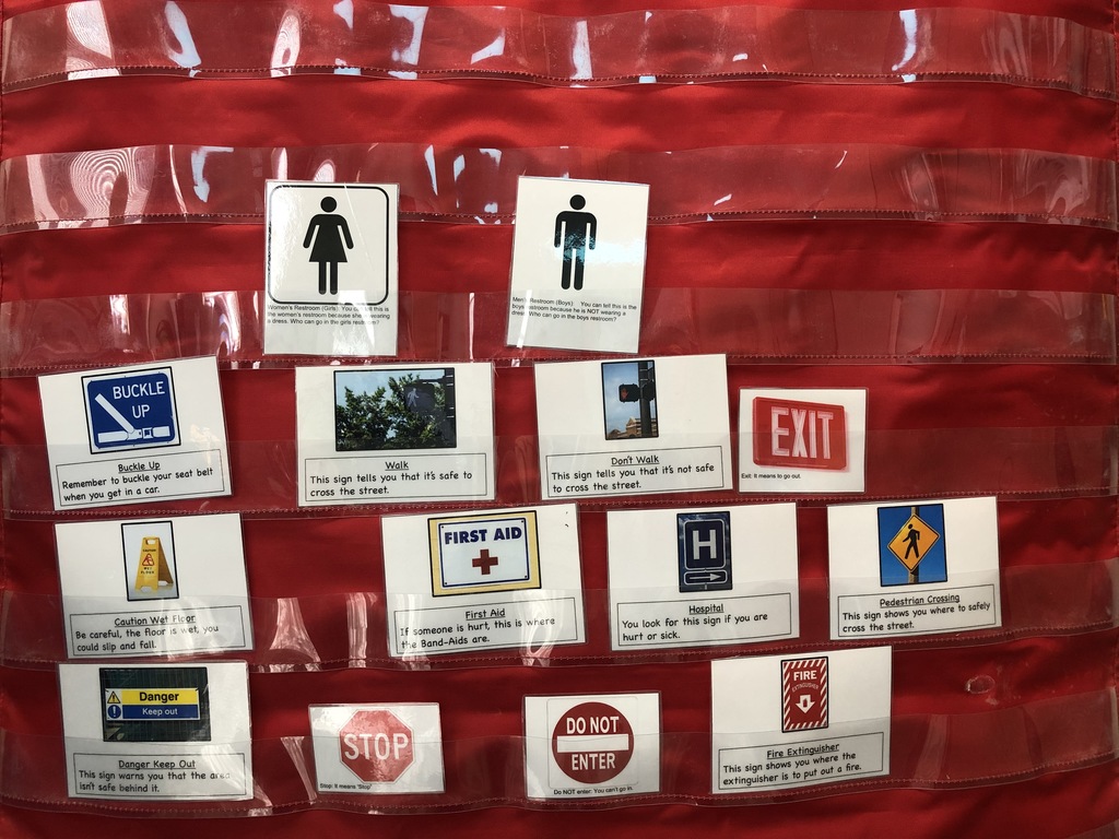 This activity is helping our students learn and identify signs that are essential for safety. 