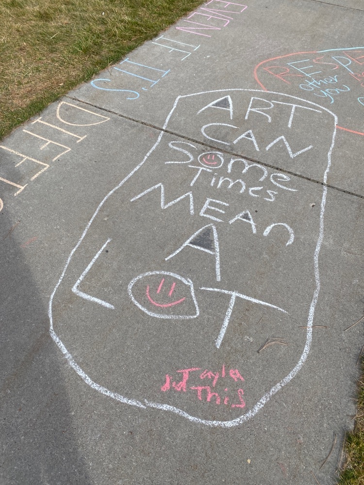 sidewalk mural