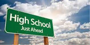 High School Ahead Sign