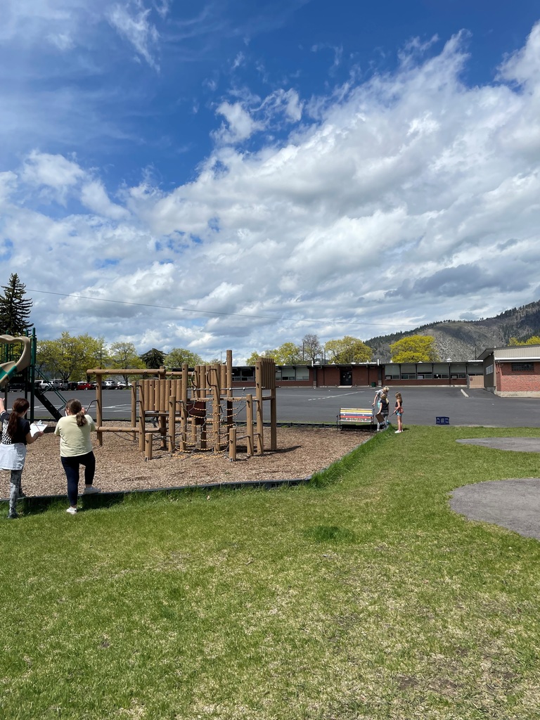 students on playground
