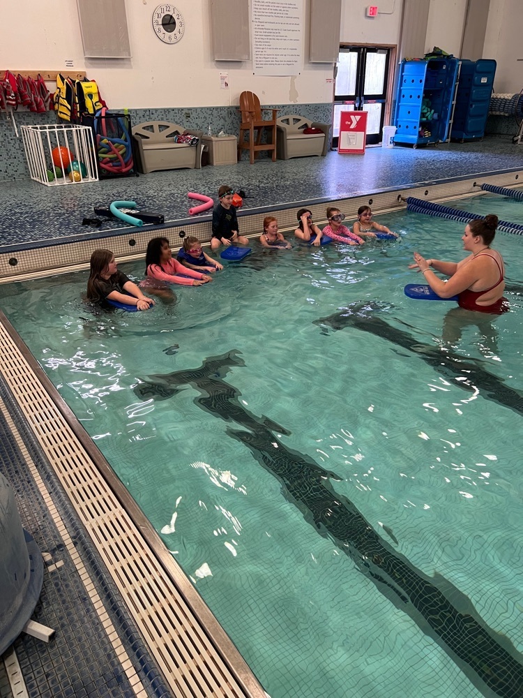 3rd graders learning about swimming safety 